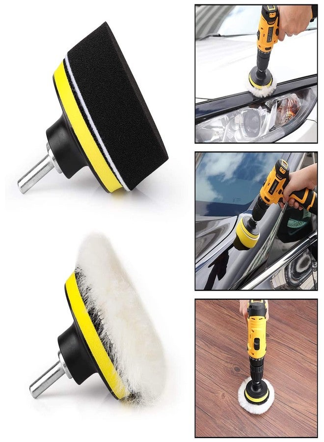Kaneonna 11 Pcs 3 Inch Sponge Polishing Pad Kit, Car Polishing Pad, Wool Polisher Case with Drill Car Foam for Sanding and Polishing, Assorted - Image 5